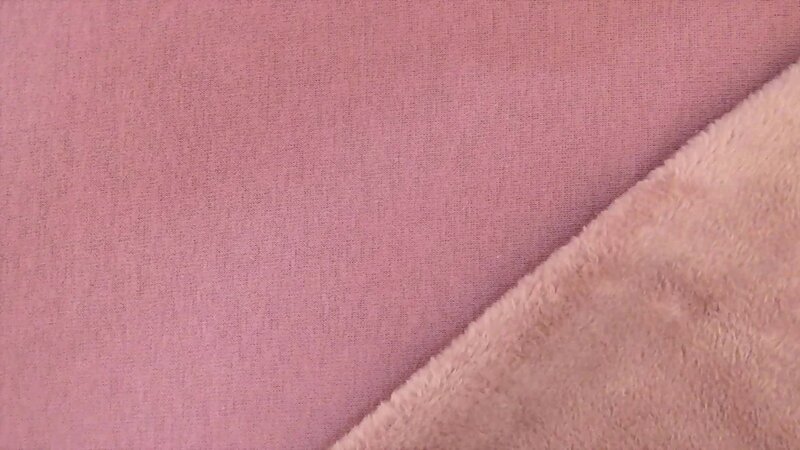 Oud roze uni alpen fleece stof  kopen bij Stoffenwinkel Online