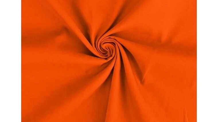 Oranje uni poplin katoenen stof kopen bij Stoffenwinkel Online