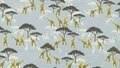 Blauwe tricot stof met giraf en bomen kopen bij Stoffenwinkel Online