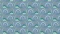 Tricot stoffen / babystofjes blauw met dino&#039;s en regenbogen kopen bij Stoffenwinkel Online